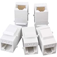RDEXP 5 conectores RJ45 RJ45 Ethernet en línea Keystone hembra a hembra adaptador Plug
